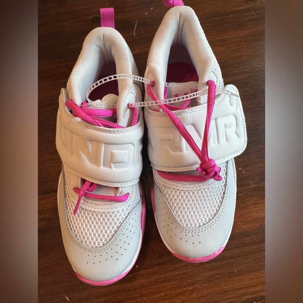 Under Armour Kids' White and Pink Shoes. Girls size 4 NWT
